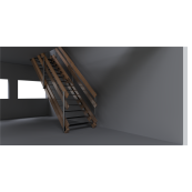 Scaffolding plank | made of wood | without variety class S10 | Dimensions: 45 x 240 mm | Length: 3500 mm